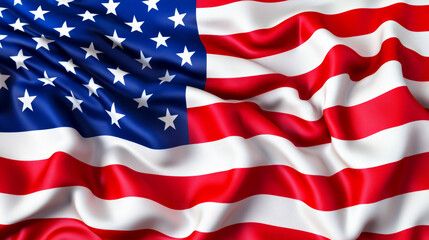 Fototapeta premium The American flag of the USA, ideal for Memorial Day, Veterans Day, and Labor Day celebrations. 