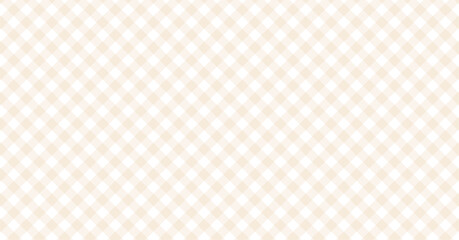 ベージュの斜めギンガムチェックのパターン - ナチュラルな横長の背景やバナーの素材 - 1.91:1