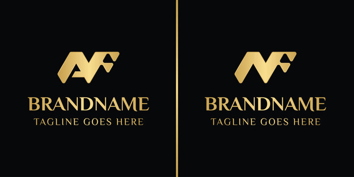 Letters NF and NAF Luxury Logo, for NF FN NAF NFA AFN ANF FNA FAN initials