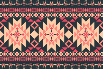 Southwestern Tribal Geometric Pattern for Textiles or Presentations