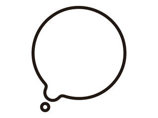 イラスト素材：丸い・ゆるいふきだし　ベクター