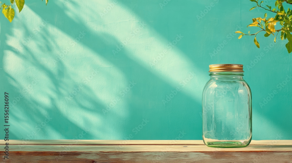 Poster cream jar, a jar in dramatic side lighting, lacking a label, creating an artistic and intriguing vis