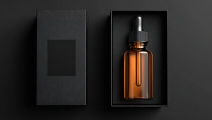Amber dropper bottle in black box (1)