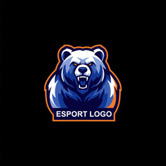 Fierce Grizzly Bear Esports Logo Design for Gaming Teams and Sport Clubs