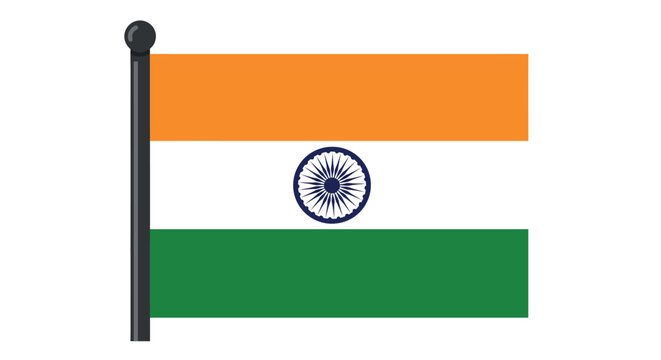 Vector illustration of the indian flag for national celebrations and design projects