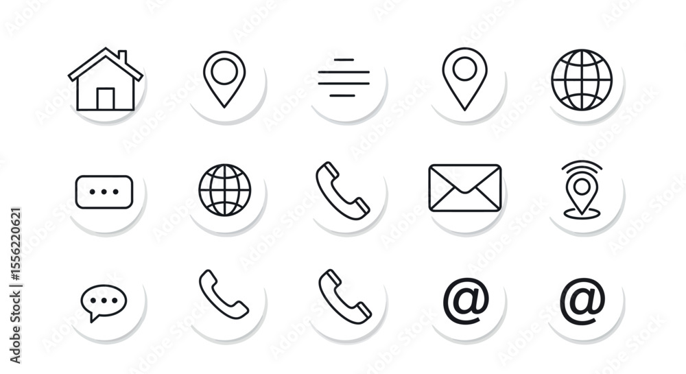 Poster minimalist icon set vector illustration for web and print design