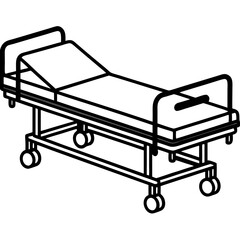 Isometric Medical Bed Illustration