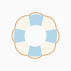 lifebuoy flat icon isolated on white