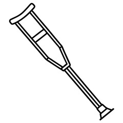 Medical Aid Crutch Icon