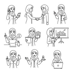 Naklejka premium Arabian businesswoman character