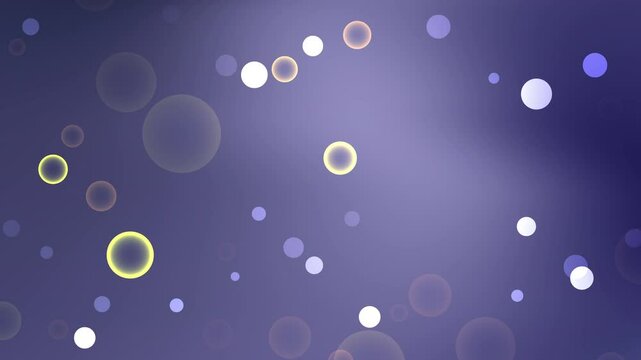 Bolhas abstratas em fundo degrad&ecirc; roxo