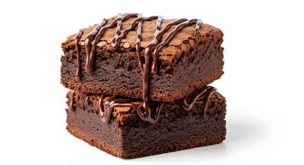 Chocolate Dessert Landscape with Rich Brownies and Drizzle