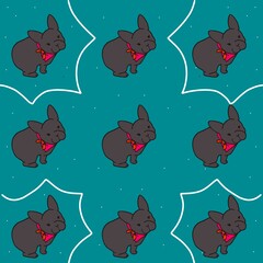seamless pattern dog