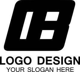 CB letter minimalist logo design collection. logo vector