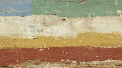 Weathered multi colored painted wooden surface