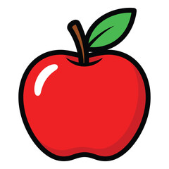 Red Apple Vector Illustration