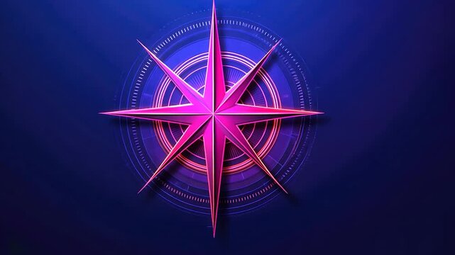 Abstract compass, futuristic design