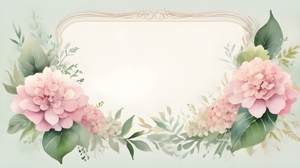 pink flowers frame