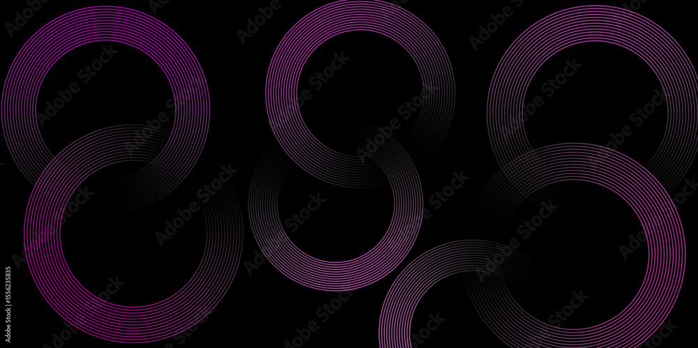 Aufkleber abstract glowing geometric lines on background. modern circle lines pattern. futuristic concept. abs