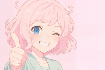 ピース＆ウインク少女