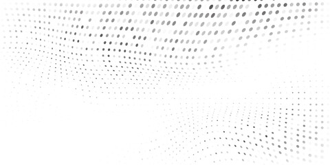 Modern mesh halftone gradient texture. Vanishing polka dot background. Repeating dots gradation pattern vector abstract