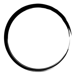 black round frame abstract black circle doodle hand draw drawn sketch pen isolated on transparent background