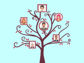 memories tree picture frames insert your photo into template frames collage illustration