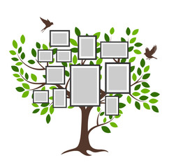 memories tree picture frames insert your photo into template frames collage illustration