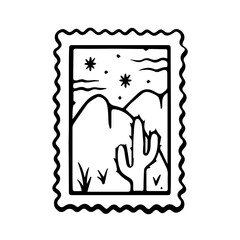 vector illustration of a stamp