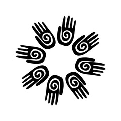 Obraz premium hands holding hands vector