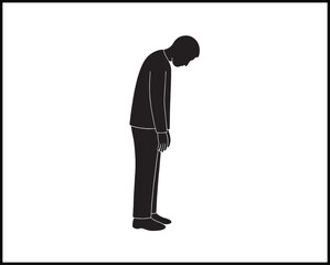 silhouette showing sadness with hunched posture