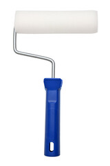 New foam paint roller with blue plastic handle