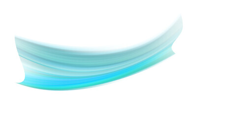 Abstract Teal Swirling Wave Banner; Modern, Serene, and Elegant Design Element.