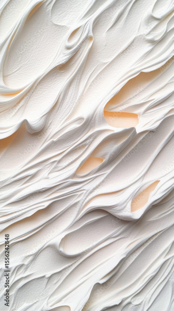 Poster cream jar, high-resolution macro image of the inner edge of a leaf showcasing intricate details and 