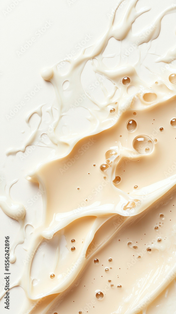 Poster cream jar, high-resolution macro of the inner edge of a leaf showcasing intricate details and textur
