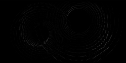 Halftone circular dotted frames set. Circle dots texture isolated on white background.  Modern design element spiral circle sound wave vector logo simple art good