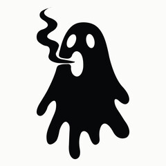Melting Ghost Smoking Silhouette