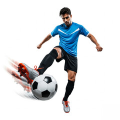 arab soccer player kicking ball