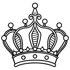 Regal Crown Jewel Vector Art
