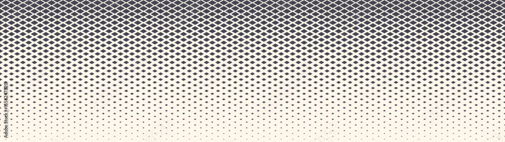 Poster rhombus grid halftone pattern faded gradient ultra wide 32:9 aspect ratio vector abstract background