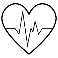 Rhythmic Heartbeat Silhouette