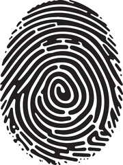 Thumb Print isolated on white background