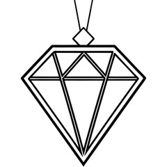 Sleek Diamond Outline Design