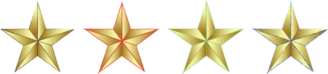 Premium Golden Star Tree Topper Collection – Luxurious Shining Star Pack for a Glamorous Christmas Celebration