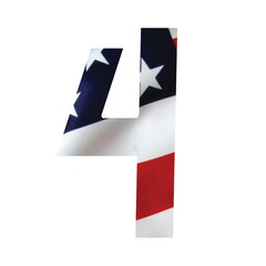 3d flag of American for independence day