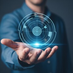 Target Radar Hologram with Goal Arrow UI