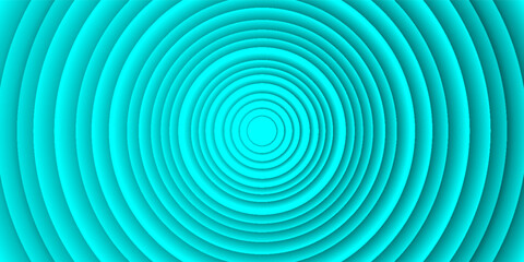 Concentric Cyan Circles Pattern Radiating a Vibrant Abstract Design