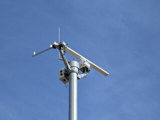 A coastal data collection monitor at Morecambe, Lancashire, England.