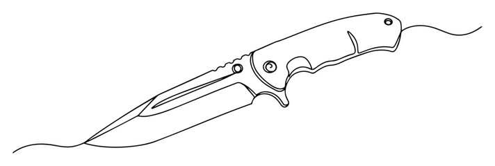 tactical folding knife open blade