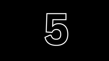 Counting from 9 to 1 in sequence video, best for youtube video intro